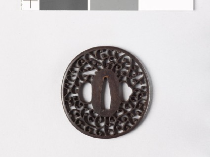 Tsuba with scrolling stemsfront