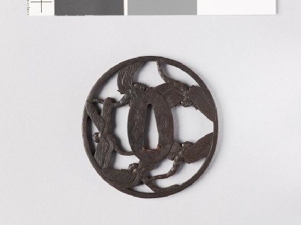 Tsuba with five dragonfliesfront