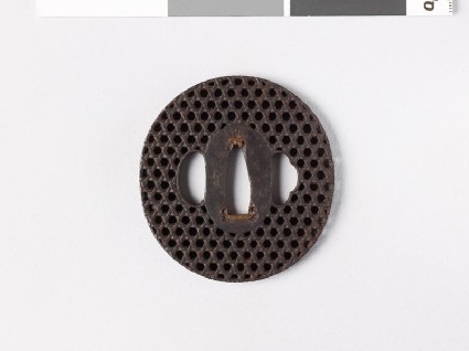 Tsuba with basketwork decorationfront