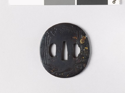 Tsuba depicting two of the Seven Sages of the Bamboo Grovefront