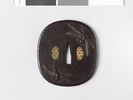 Tsuba with dragonfliesfront