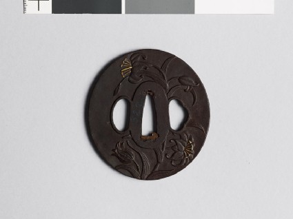 Tsuba with liliesfront