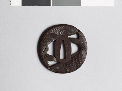 Tsuba in the form of two carpfront