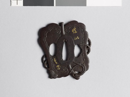 Tsuba in the form of a Chinese fanfront