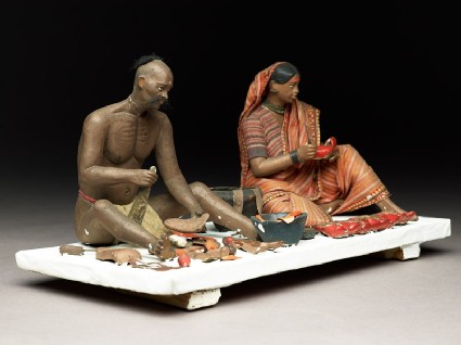 Model depicting cobblers at workside