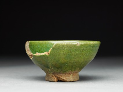Bowl with green glazeside
