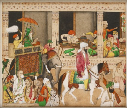 Maharaja Ranjit Singh in a bazaarfront