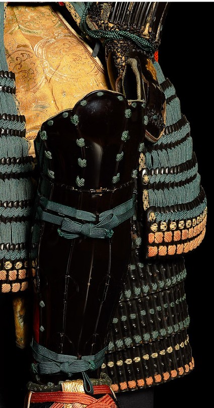 Thigh protection from a samurai’s ceremonial suit of armouroblique