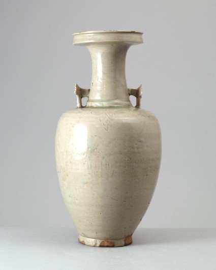 Greenware funerary vase with peoniesfront