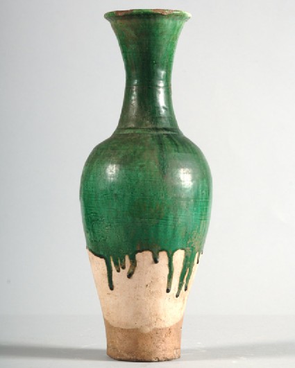 Bottle with green glazefront