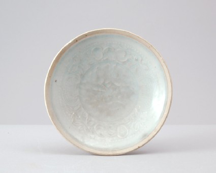 White ware dish with pomegranates and childrenfront