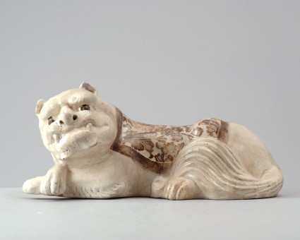 White ware pillow in the form of a lionfront