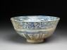 Bowl with bird and peonies (oblique)
