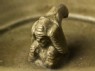 Greenware basin with small kneeling figure (detail, figure)