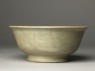 Greenware bowl with phoenix and floral decoration (side)
