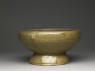 Greenware footed bowl (oblique)