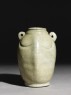 Greenware jar in the form of a double fish (side)