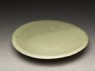Greenware saucer dish (oblique)