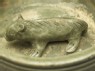 Greenware burial figure of pig in a pen (detail, inside)