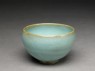 Small bowl with blue glaze (oblique)