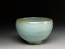 Small bowl with blue glaze (oblique)