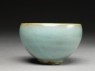 Small bowl with blue glaze (side)