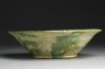 Bowl with splashed decoration in green and brown (side)
