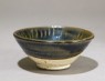 Black ware bowl with stripes (oblique)