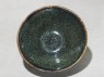 Black ware tea bowl with 'tortoiseshell' glazes (top)
