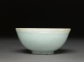 White ware bowl with flower (side)