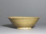 Greenware bowl with foliated rim (side)