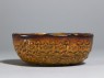 Bowl with floral decoration and three-colour glaze (side)
