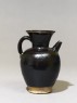 Black ware ewer with iron glaze (side)