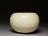 Globular white ware bowl (side)