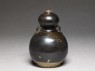 Black ware vase in double-gourd form (oblique)