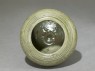 Globular greenware jar with lotus flower decoration (top, without lid)