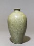 Greenware meiping, or plum blossom, vase with peony scroll decoration (side)