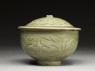 Greenware bowl with floral design (side)