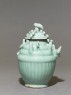 Greenware funerary jar with dragon (side)