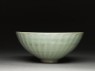 Greenware bowl with lotus petals (side)