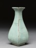 Greenware vase in the style of Guan ware (side)