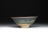 Black ware bowl with iron glazes (side)