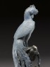 Blue Bizen ware figure of a phoenix (detail, bird)