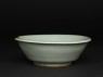 Small greenware bowl with slip decoration (oblique)