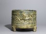 Three-legged basin, or lian, with tigers and mountains in relief (side)