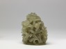 Jade finial with dragon and lotus (side)