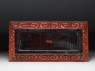 Carved lacquer tray with guri scrolling design (bottom)