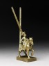 Toy soldier with horse and rocket-launchers (side)