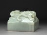 Jade seal surmounted by a pair of dragons (side)