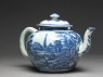 Teapot with scenes derived from Olfert Dapper engravings (side)